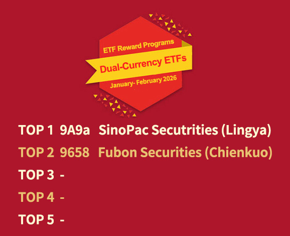 Securities broker winners(January-February 2026): TOP 1: 9A9a  SinoPac Secutrities (Lingya), TOP 2: 9658 Fubon Securities (Chienkuo)