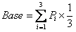 Base=(3Ei-1 Pi)×(1/3)